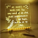 Led Acrylic Message Board with White Pen 20x20cm 2
