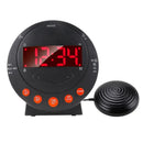 LED Flashing Vibrating Alarm Clock with Bed Shaker