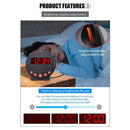 LED Flashing Vibrating Alarm Clock with Bed Shaker
