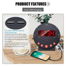 LED Flashing Vibrating Alarm Clock with Bed Shaker