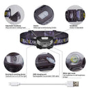 LED Head Torch Fishing Headlight Headlamp Motion Sensor 7