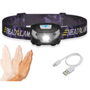 LED Head Torch Fishing Headlight Headlamp Motion Sensor 2