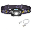 LED Head Torch Fishing Headlight Headlamp Motion Sensor 8