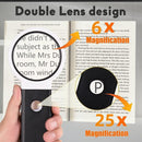 LED Illuminated Magnifier Magnifying Glass 6X 25X