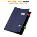 KST Tri-fold PU Leather Case for Lenovo Idea Tab Plus (12.1-inch, 2025, TB361FU)[Navy]