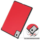 KST Tri-fold PU Leather Case for Lenovo Idea Tab Plus (12.1-inch, 2025, TB361FU) [Red]