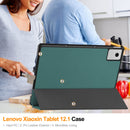 KST Tri-fold PU Leather Case for Lenovo Idea Tab Plus (12.1-inch, 2025, TB361FU) [Teal]