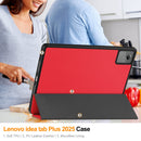Lenovo Idea Tab Plus 12.1 2025 TB361FU Tri Fold Pen Holder Case [Red]