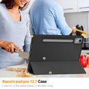 Lenovo Idea Tab Pro 12.7 TB373FU X620 Tri Fold Pen Holder Case [Black]