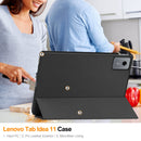 KST Tri-fold PU Leather Case for Lenovo Idea Tab 11 (11-inch, 2025, TB336FU) [Black]