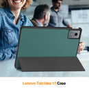 KST Tri-fold PU Leather Case for Lenovo Idea Tab 11 (11-inch, 2025, TB336FU) [Teal]