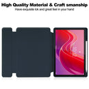Rotating Acrylic Back PU Leather Case for Lenovo Tab M11 TB330FU with Pencil Holder [Navy]