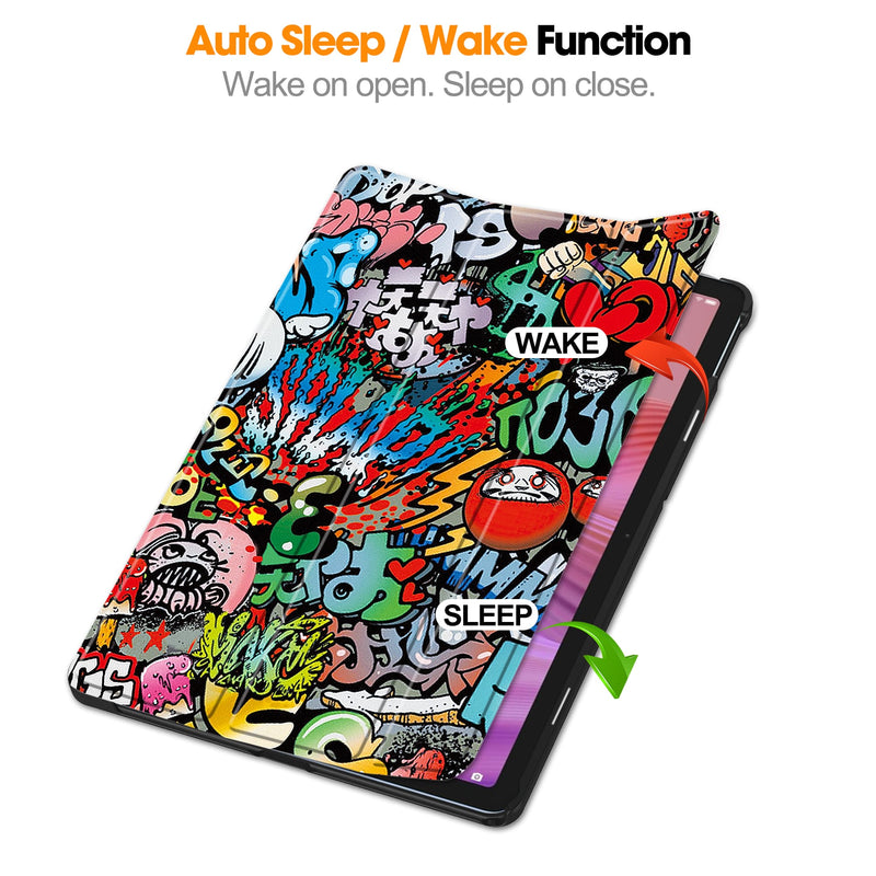 Lenovo Tab 10.1" 2025 TB311 Designer Tri-Fold Case (Graffiti)