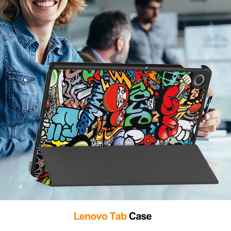 Lenovo Tab 10.1" 2025 TB311 Designer Tri-Fold Case (Graffiti)
