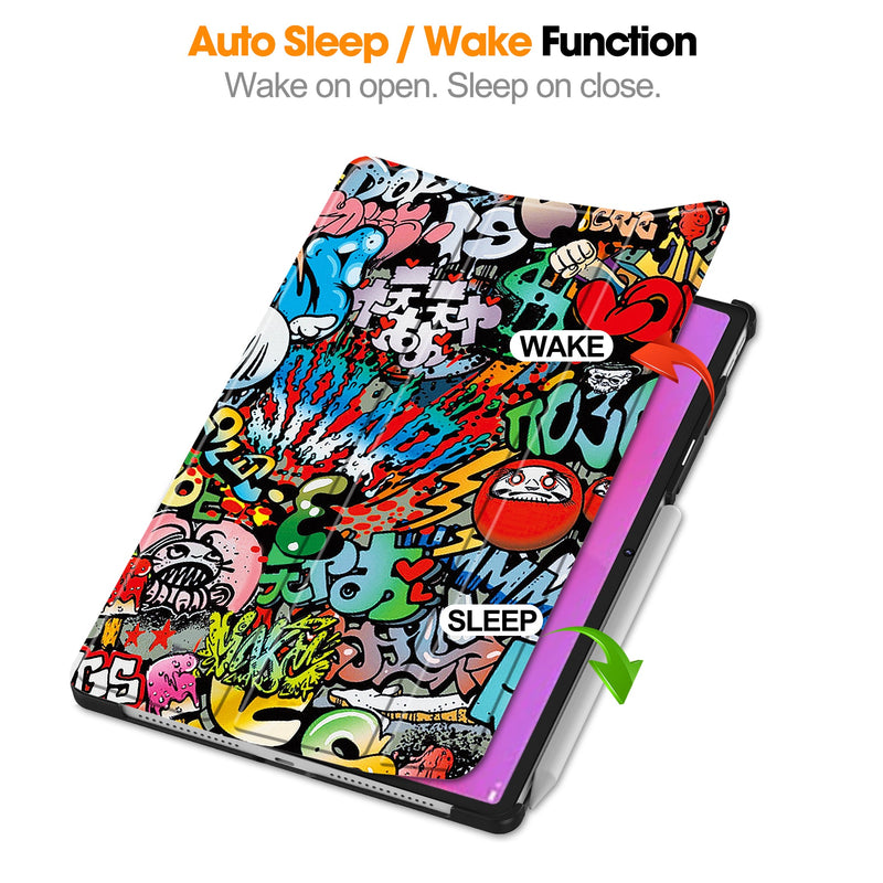 Lenovo Yoga Tab Plus 12.7 TB520 Designer Tri-Fold Case [Graffiti]