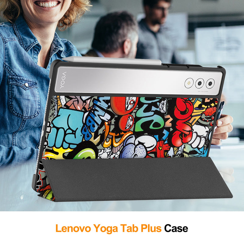 Lenovo Yoga Tab Plus 12.7 TB520 Designer Tri-Fold Case [Graffiti]