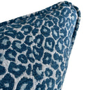 Leopard Design Cushion Cover - Blue & White 2