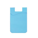 Light Blue Silicone Credit Card Holder Pocket Case Wallet
