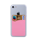 Light Pink Silicone Credit Card Holder Pocket Case Wallet