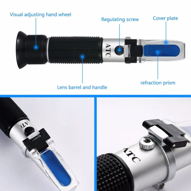Refractometer Sugar Concentration (0 10% Brix / Accuracy