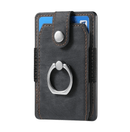 Magnetic Card Holder with Ring – Black