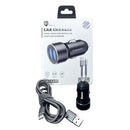 Maxguard 3.1A 2 USB car charger with USB-A to C combo