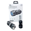 Maxguard 3.1A 2 USB car charger with USB-A to Lightning