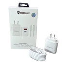 Maxguard PD 45W wall charger with Type-C to Lightning combo