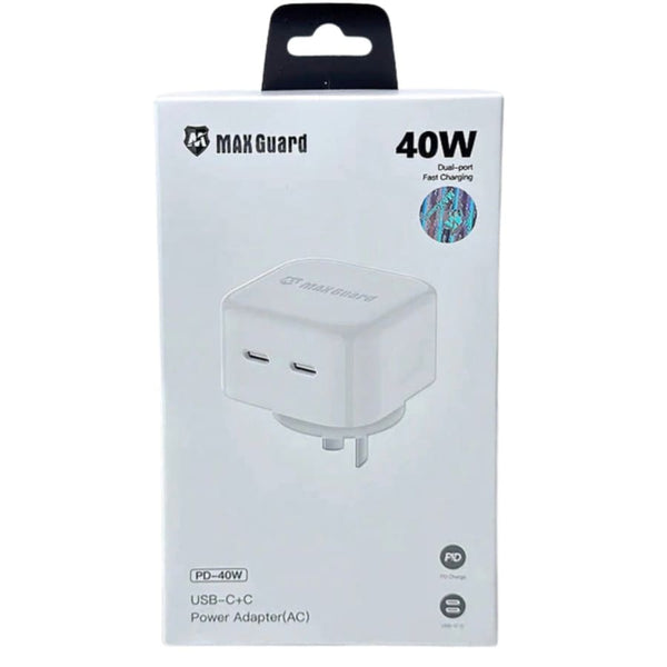 Maxguard Type C (x2 ports) Power Adapter Wall Plug (NZ
