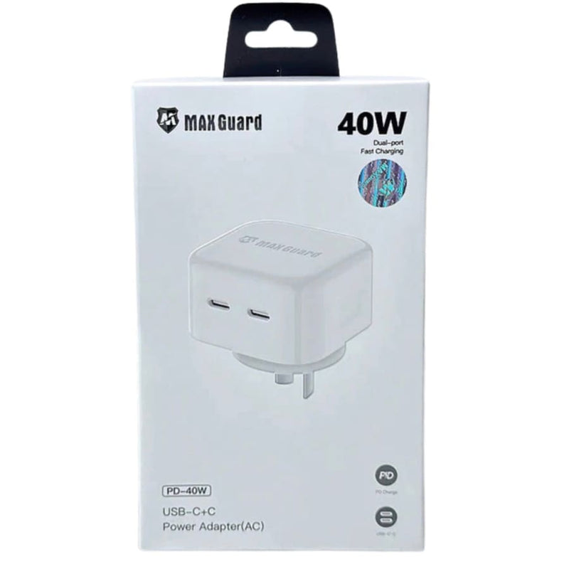 Maxguard Type C (x2 ports) Power Adapter Wall Plug (NZ