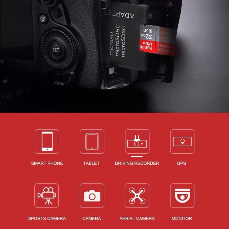 Micro SD Memory Card & Adapter - SanDisk (64GB)