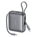 Mini Power Bank Built-in Type-C & Lightning Cable Digital