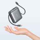 Mini Power Bank Built-in Type-C & Lightning Cable Digital
