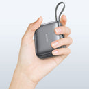 Mini Power Bank Built-in Type-C & Lightning Cable Digital
