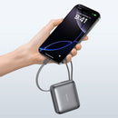 Mini Power Bank Built-in Type-C & Lightning Cable Digital