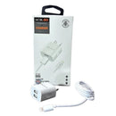 Mobigo 2.1A wall charger with USB-A to Lightning combo