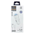 Mobigo 3.1A 2 USB car charger with USB-A to Lightning combo
