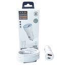 Mobigo 38W 2 UAB car charger with Type-C to Lightning combo