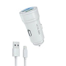 Mobigo Dual USB Car Charger With Lightning Cable GO221L 1