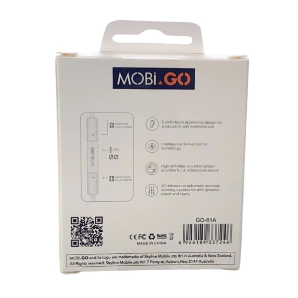 Mobigo GO-61A Earphones (extra bass)