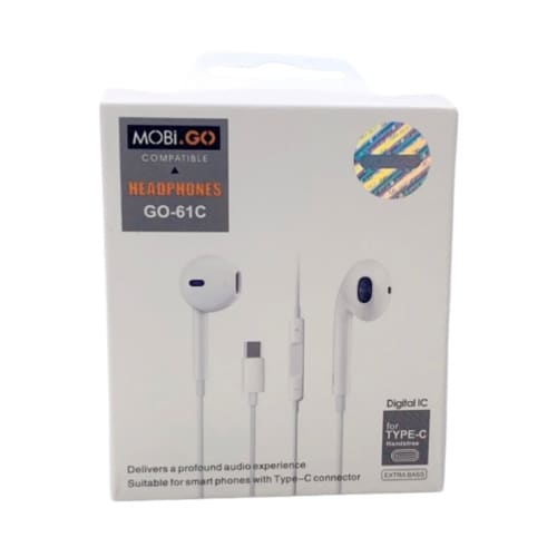 Mobigo GO-61C Earphones (extra bass) (Type C Jack)