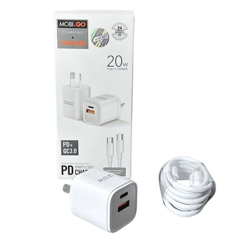 Mobigo Type C & USB Power Adapter Wall Plug (NZ / AUS)