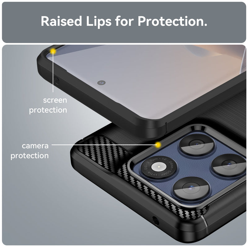 Moto Edge 60Fusion Carbon Fibre Brushed Case [Black]