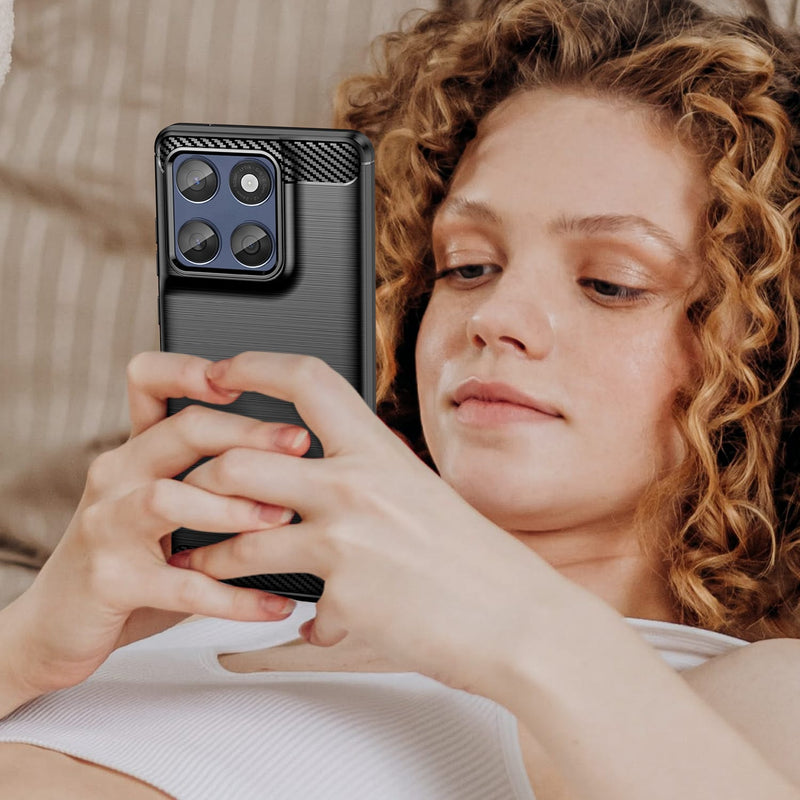 Moto Edge 60Fusion Carbon Fibre Brushed Case [Black]