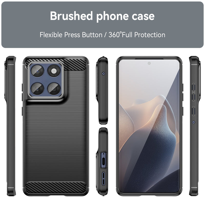 Moto Edge 60Fusion Carbon Fibre Brushed Case [Black]
