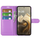 Moto Edge 60Fusion PU Wallet Case [Purple]