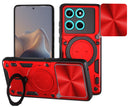 Motorola Moto Edge 60Fusion Ring Kickstand Case w/ Camera Cover [Red]