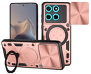 Motorola Moto Edge 60Fusion Ring Kickstand Case w/ Camera Cover [Rose Gold]