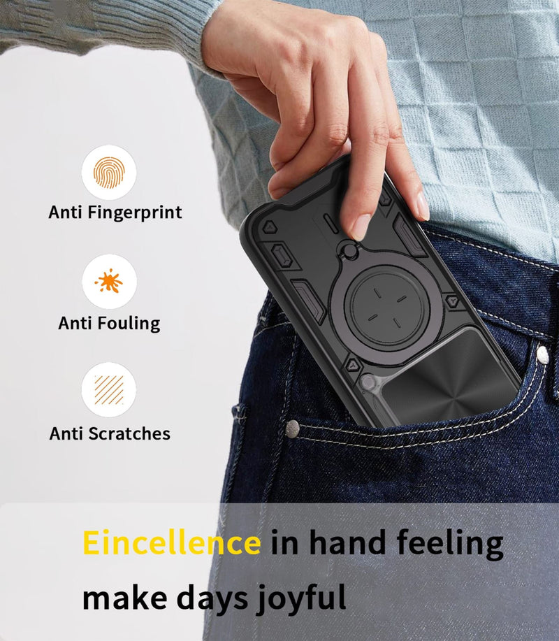 Motorola Moto Edge 60Fusion Ring Kickstand Case w/ Camera Cover [Navy]
