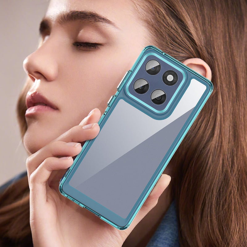 Motorola Moto Edge 60Fusion Soft TPU Bumper Case [Clear Blue]